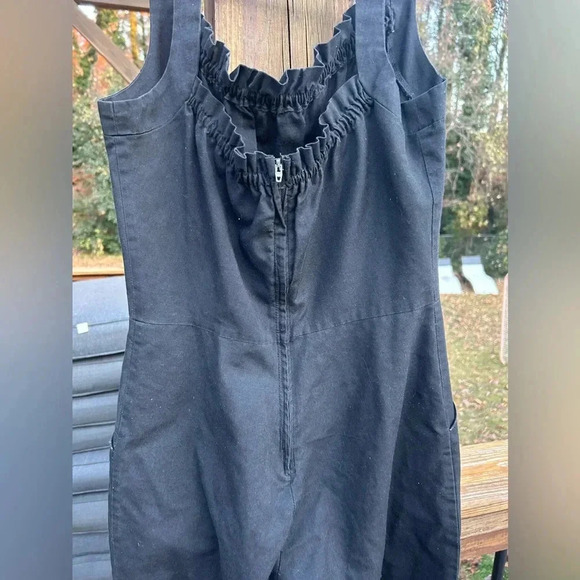 Vtg 1970’s Frederick’s of Hollywood black flounce Ruffle square back jumpsuit - Picture 6 of 13